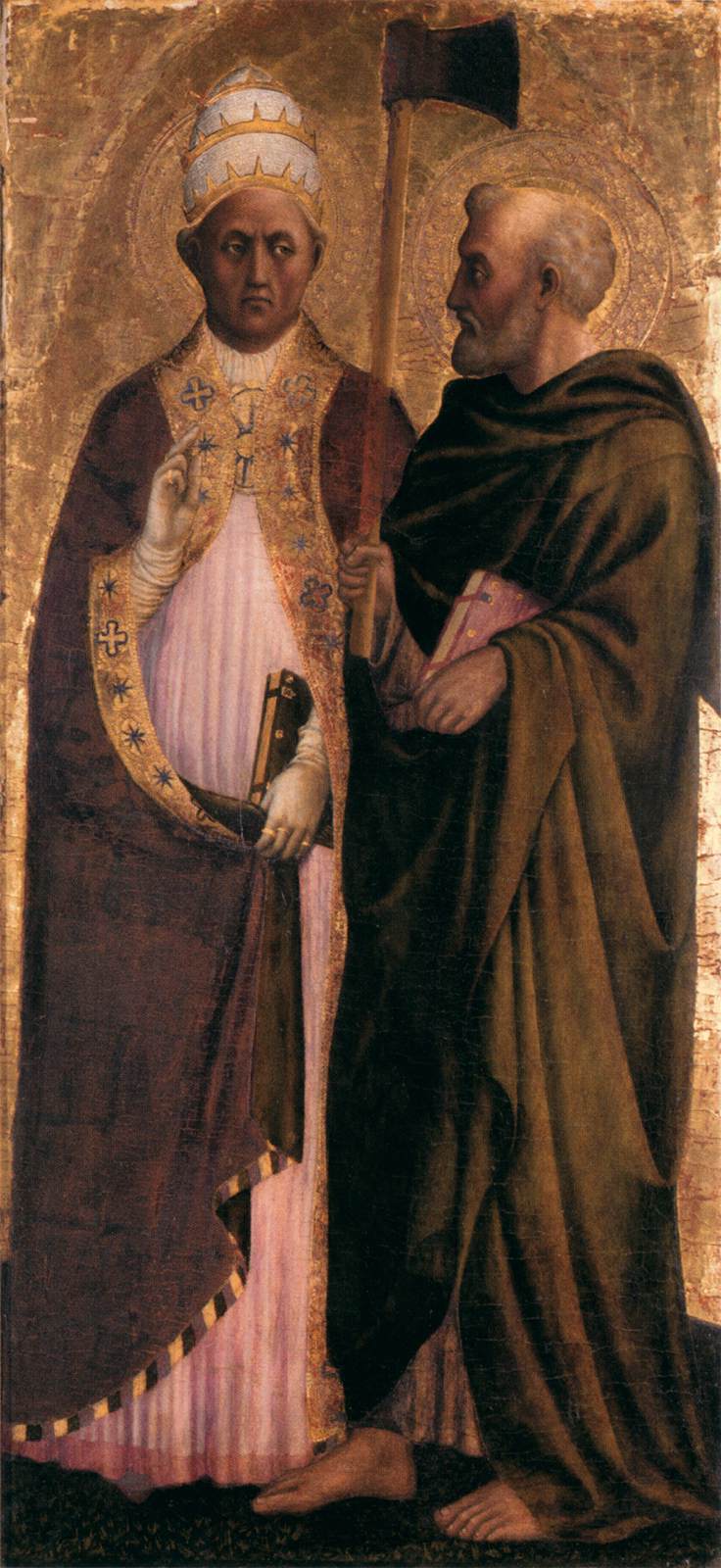 Pope Gregory the Great (?) and St Matthias by