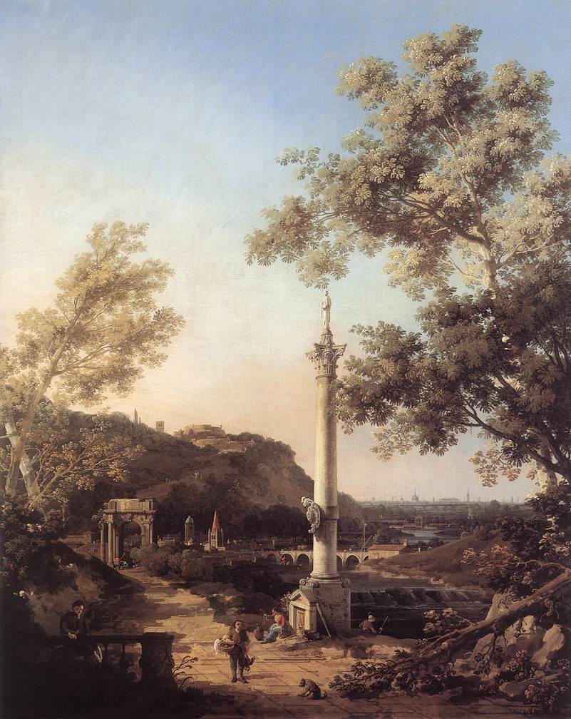 Capriccio: River Landscape with a Column by