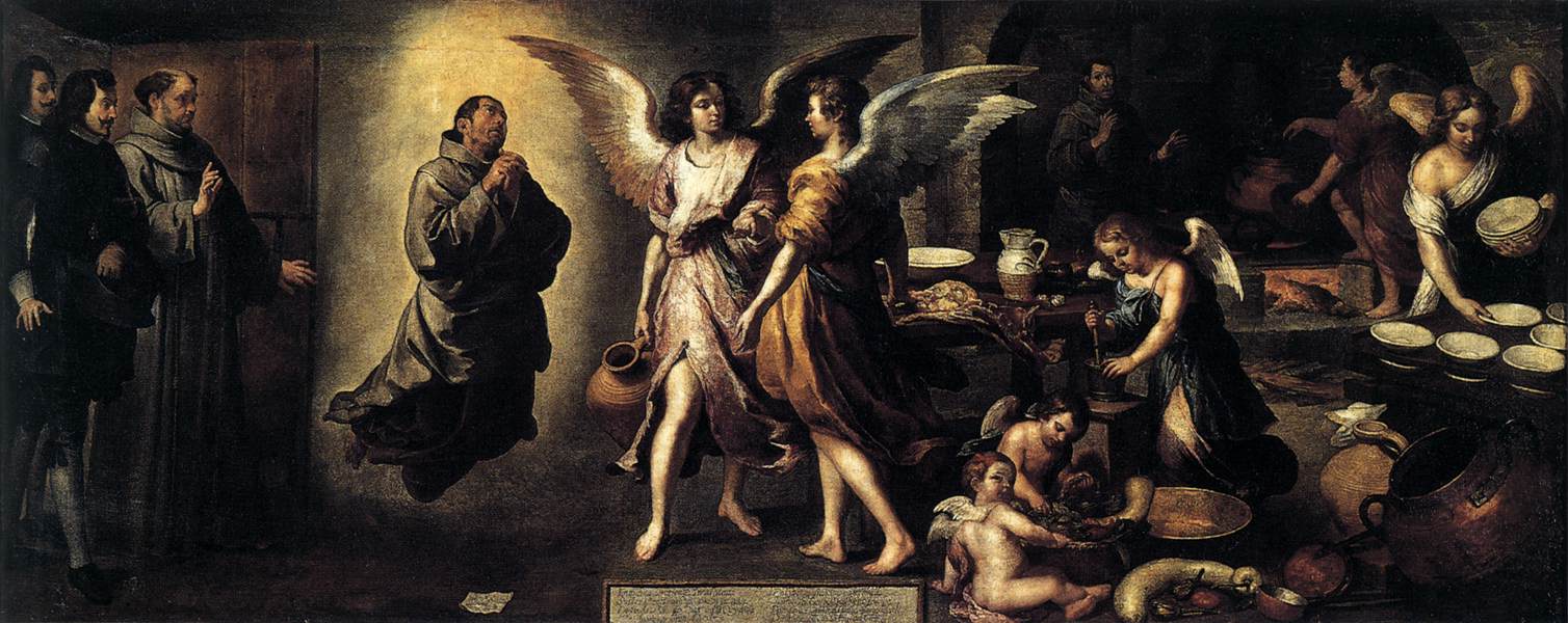 Angels' Kitchen by MURILLO, Bartolomé Esteban