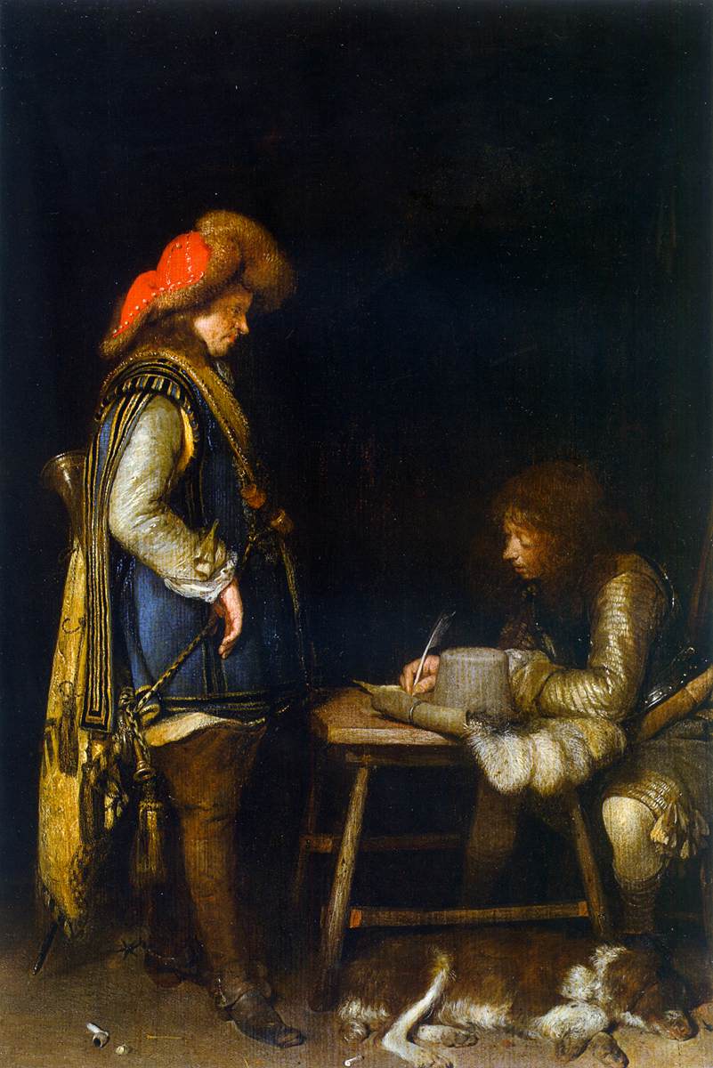 An Officer Writing a Letter by