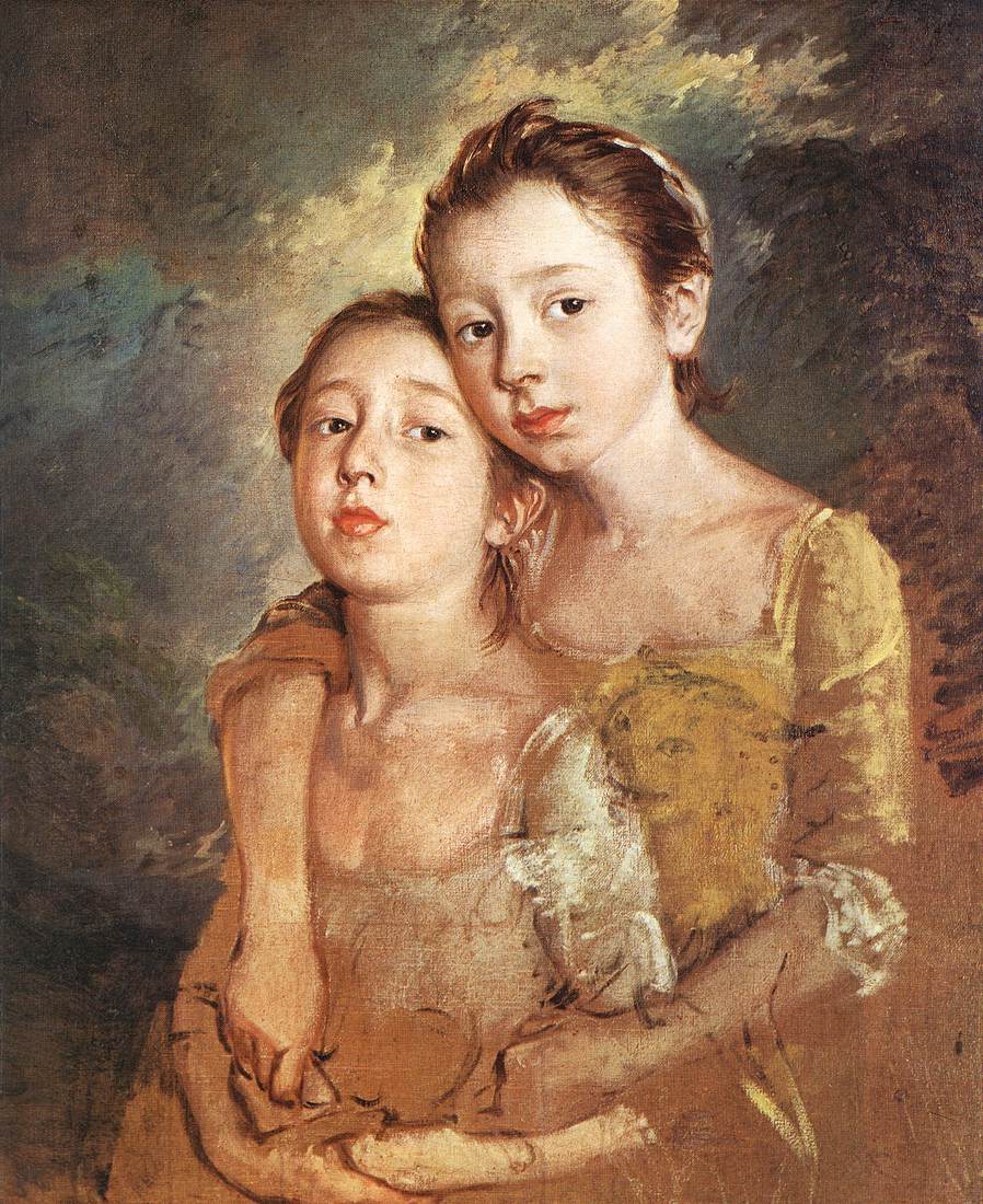 The Artist's Daughters with a Cat by GAINSBOROUGH, Thomas