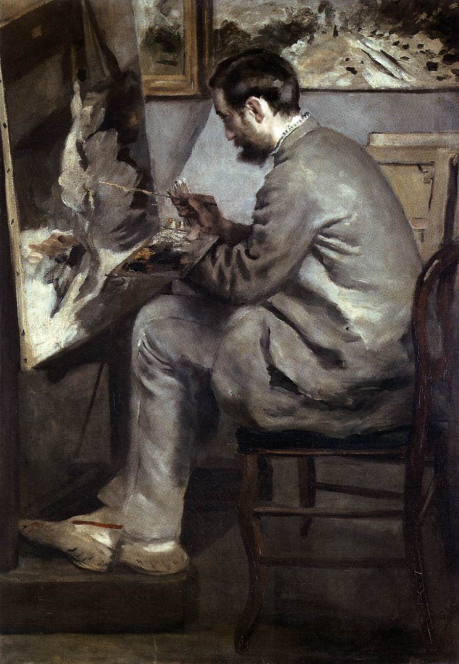 Frédéric Bazille at His Easel by MIERIS, Frans van, the Younger