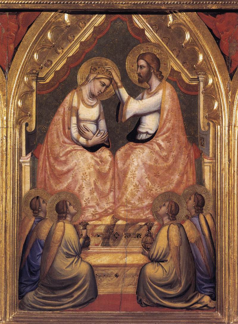 Baroncelli Polyptych: Coronation of the Virgin by GIOTTO di Bondone