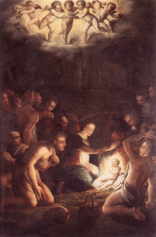 The Nativity by VASARI, Giorgio