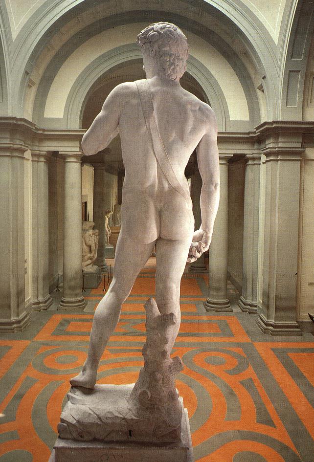 David (rear view) by MICHELANGELO Buonarroti