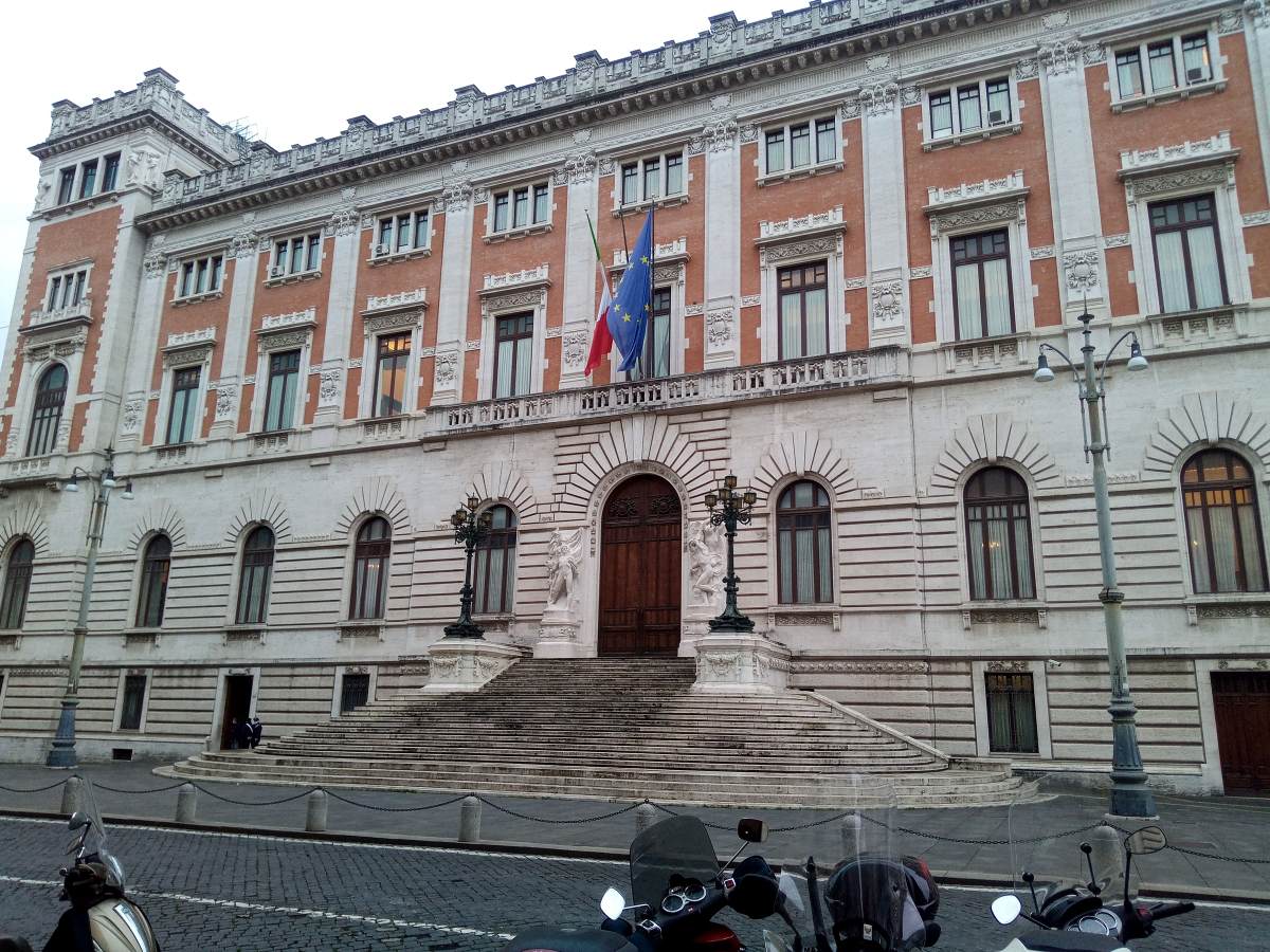 Palazzo Montecitorio: backside view by BASILE, Ernesto