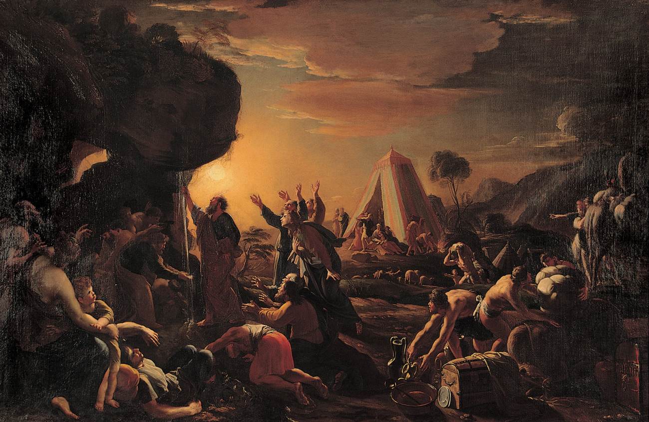 Moses Draws Water from the Rock by PERRIER, François