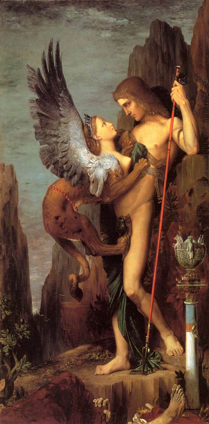 Oedipus and the Sphinx by MOREAU, Gustave