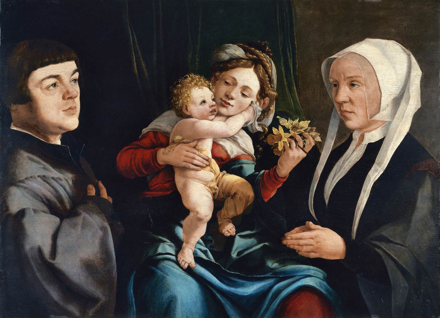 Madonna of the Daffodils with the Christ Child and Donors by SCOREL, Jan van