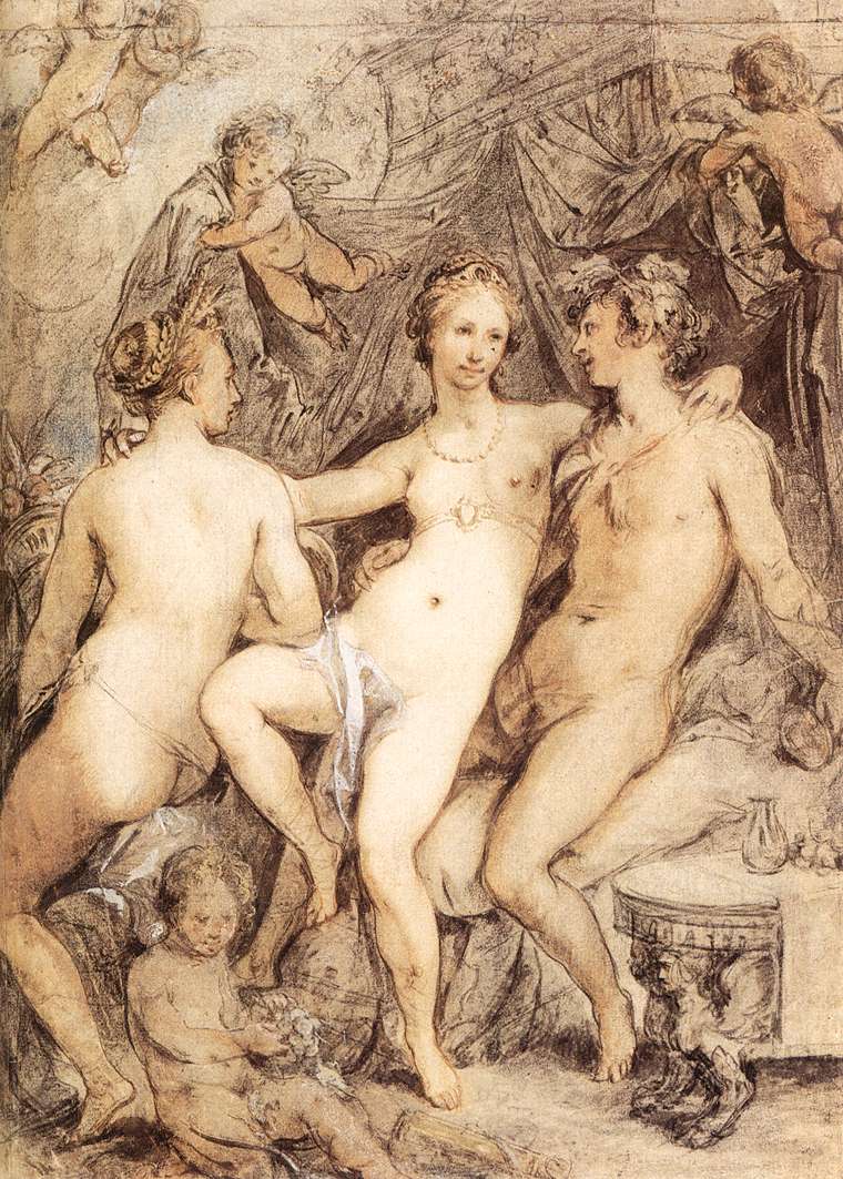 Venus between Ceres and Bacchus by GOLTZIUS, Hendrick