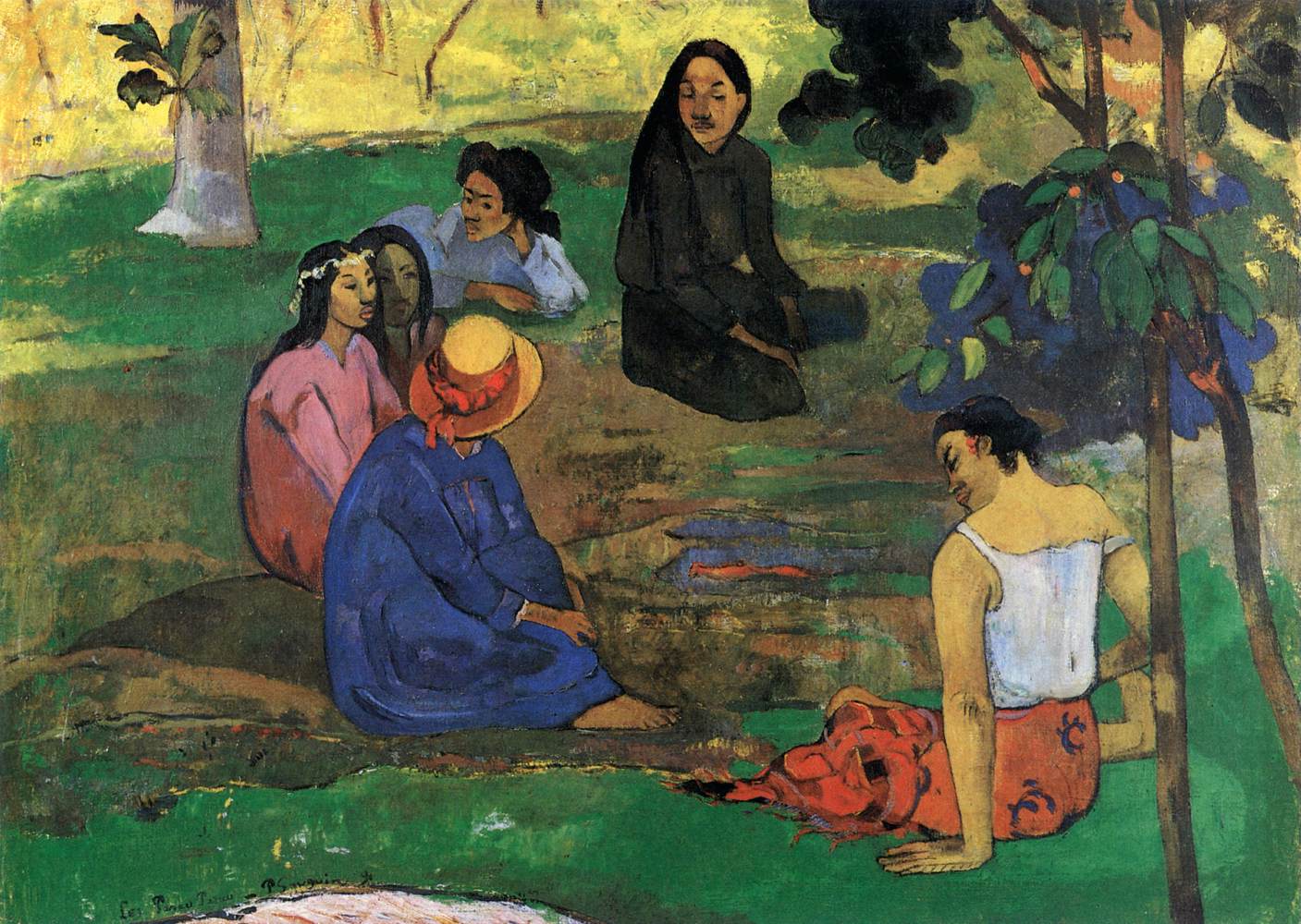 Gossip (Les Parau Parau) by GAUGUIN, Paul