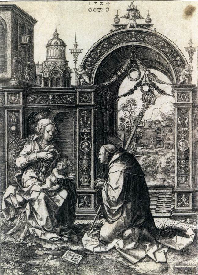 St Bernard Adoring the Christ Child by VELLERT, Dirck Jacobsz.