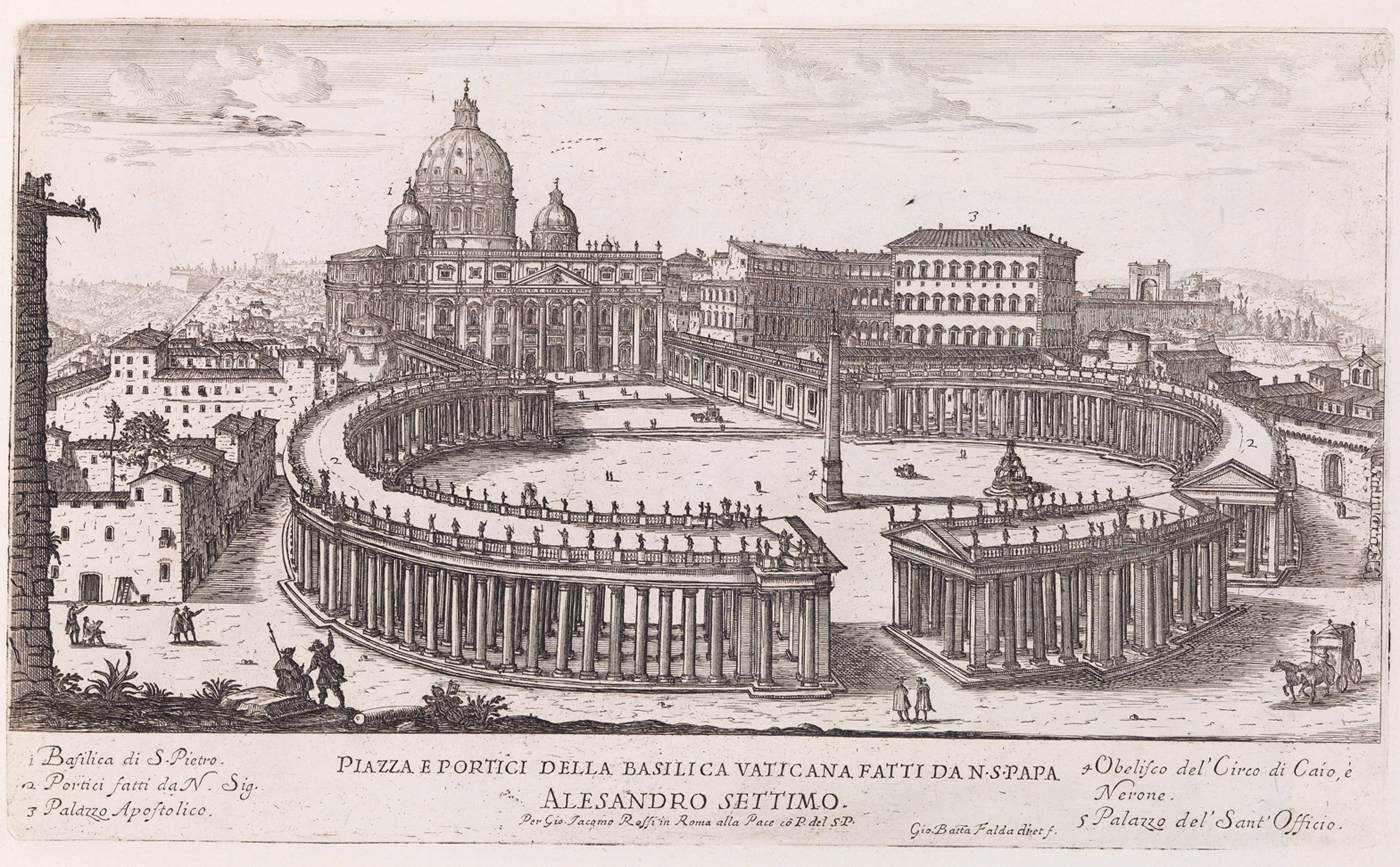 Piazza e Portici della Basilica Vaticana by FALDA, Giovanni Battista