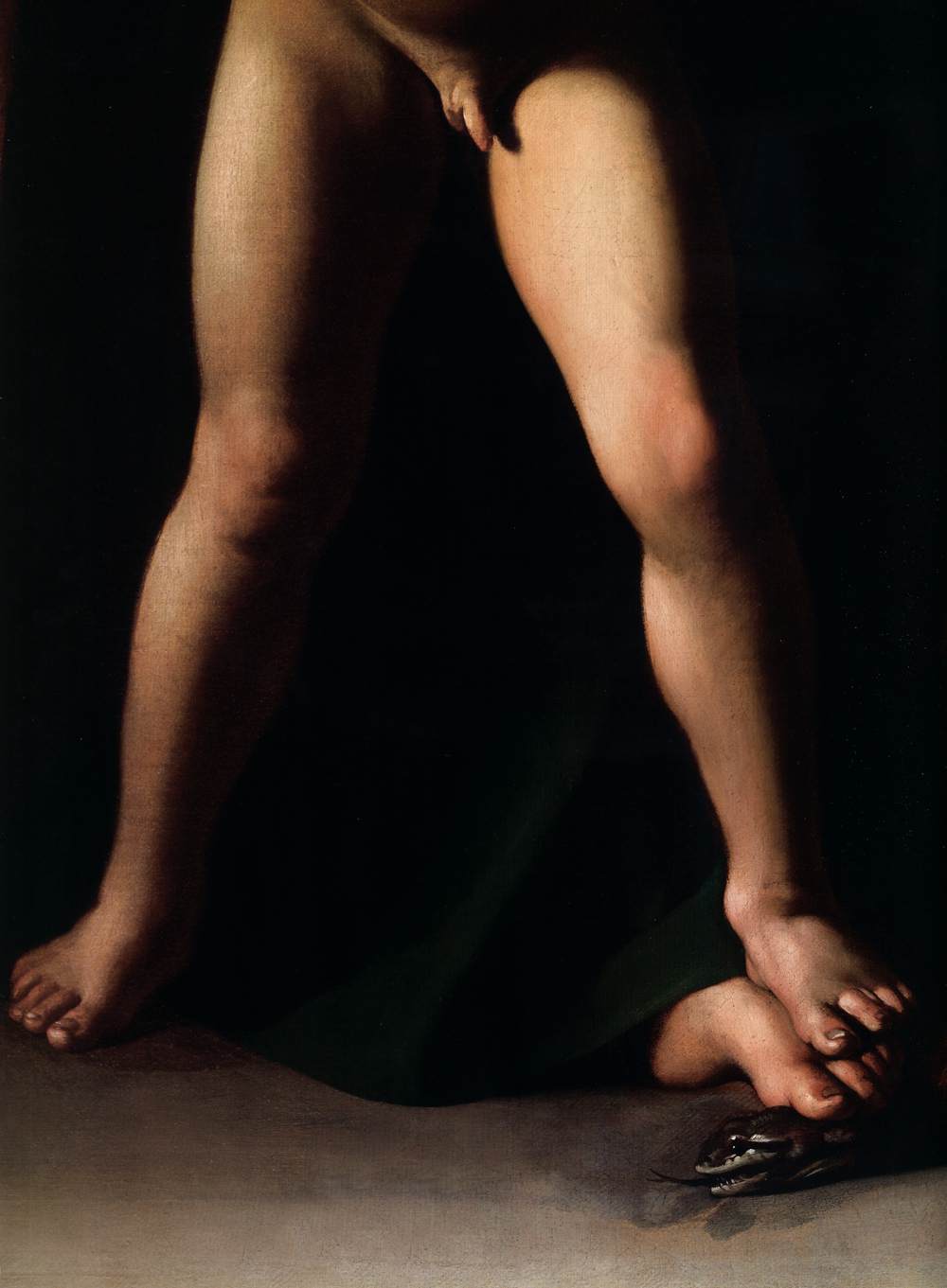 Madonna dei Palafrenieri (detail) by CARAVAGGIO