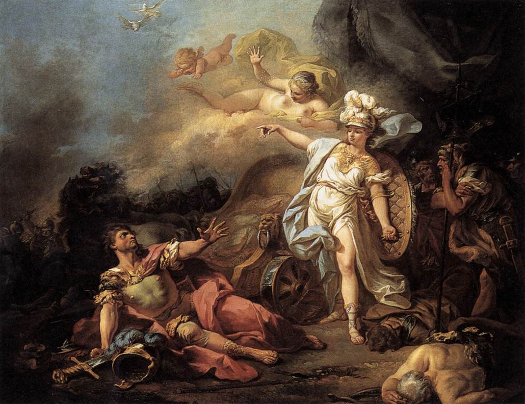 The Combat of Mars and Minerva by DAVID, Jacques-Louis