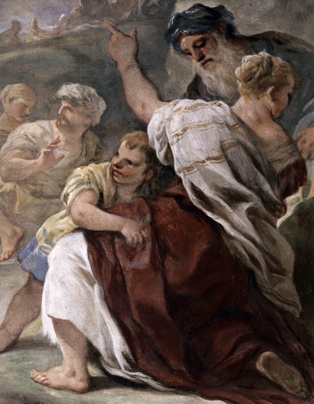 Aaron's Sacrifice, and the Destruction of the Band of Korah (detail) by GIORDANO, Luca