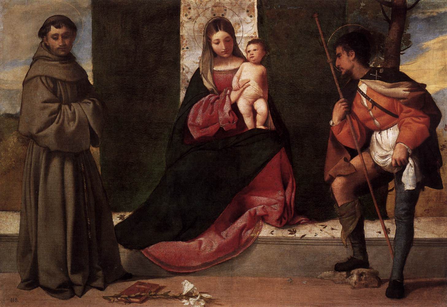 Madonna with the Child, St Anthony of Padua and St Roch by GIORGIONE