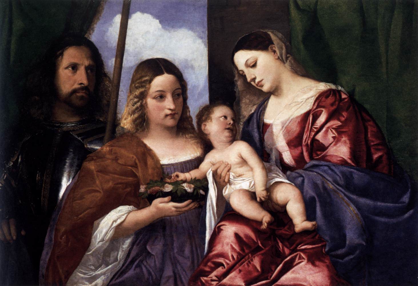 Madonna and Child with Sts Dorothy and George by