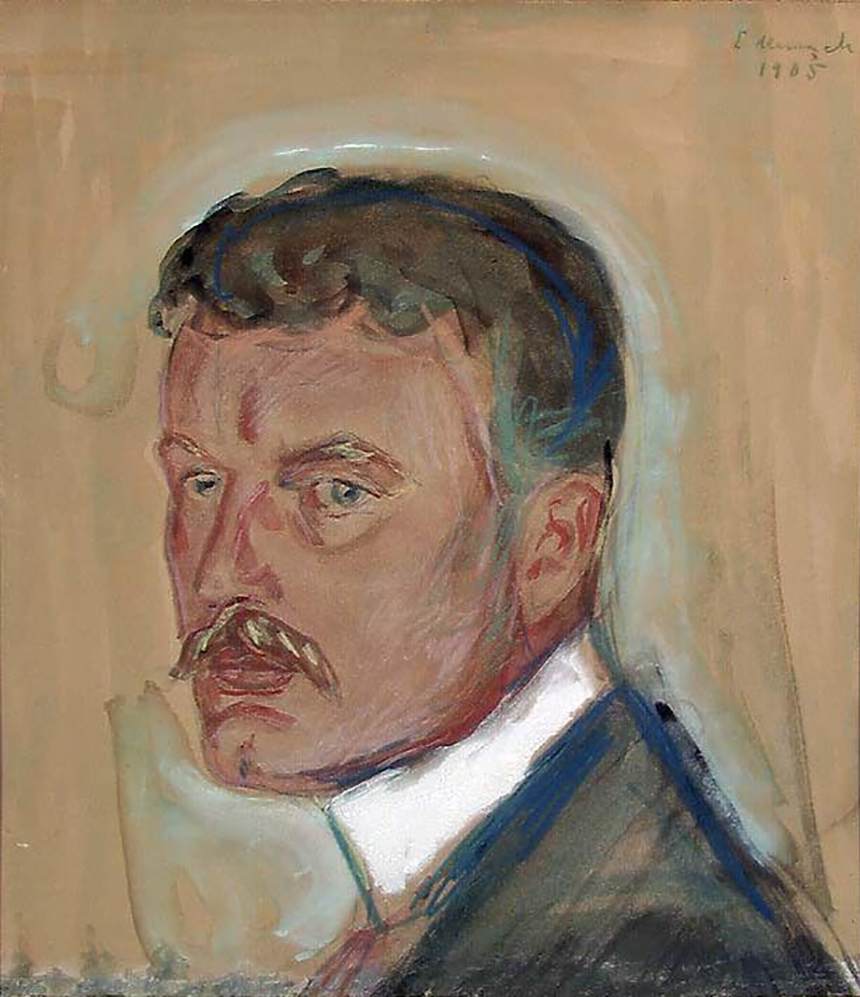 Self-Portrait with Moustache and Starched Collar by