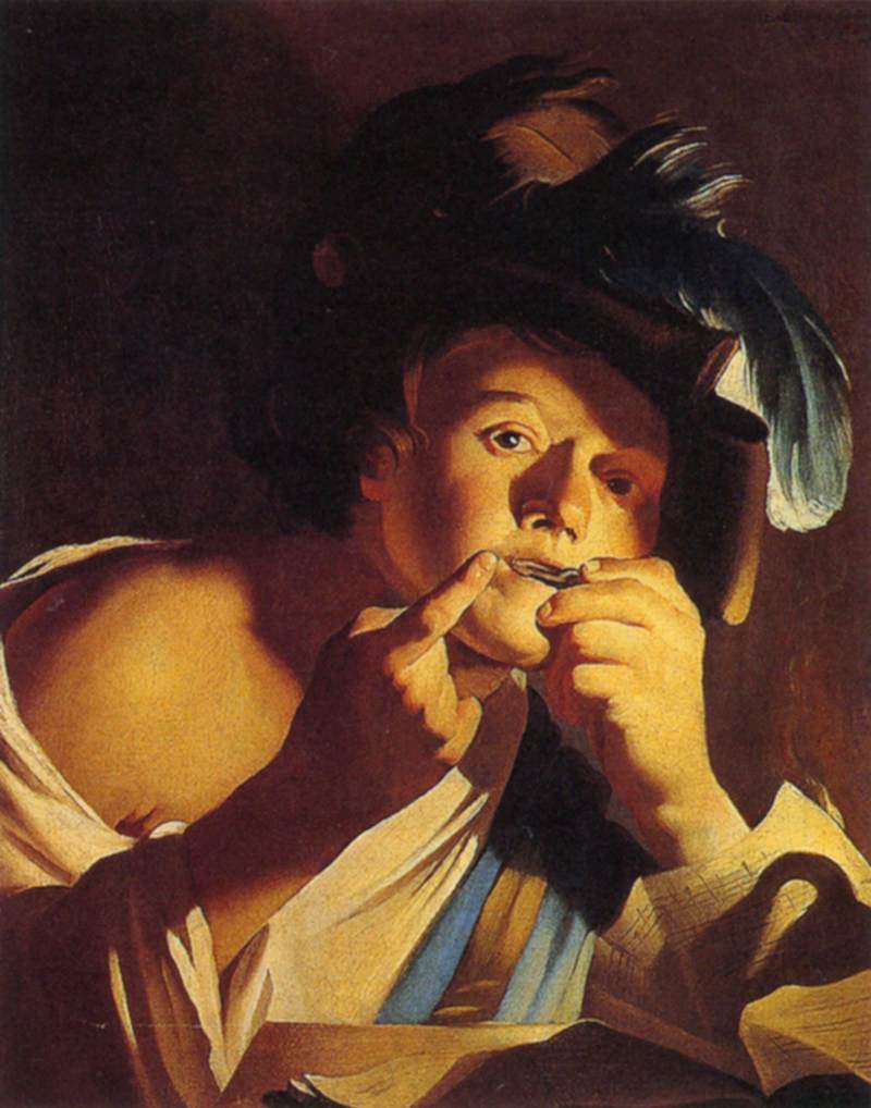 Man Playing a Jew's Harp by BABUREN, Dirck van