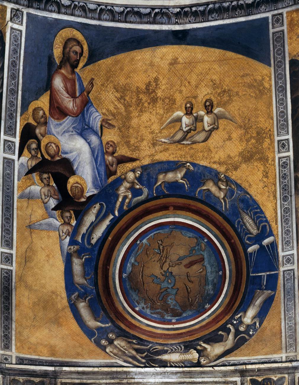 The Creation of the World (detail of the dome fresco) by GIUSTO de' Menabuoi