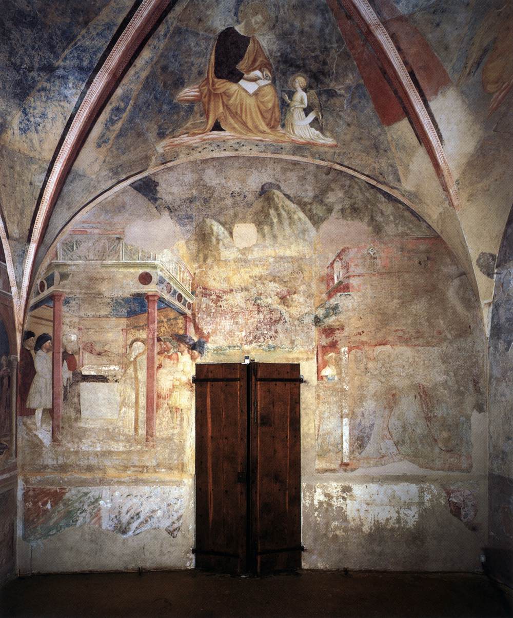 View of the entry wall (west wall) by MASOLINO da Panicale