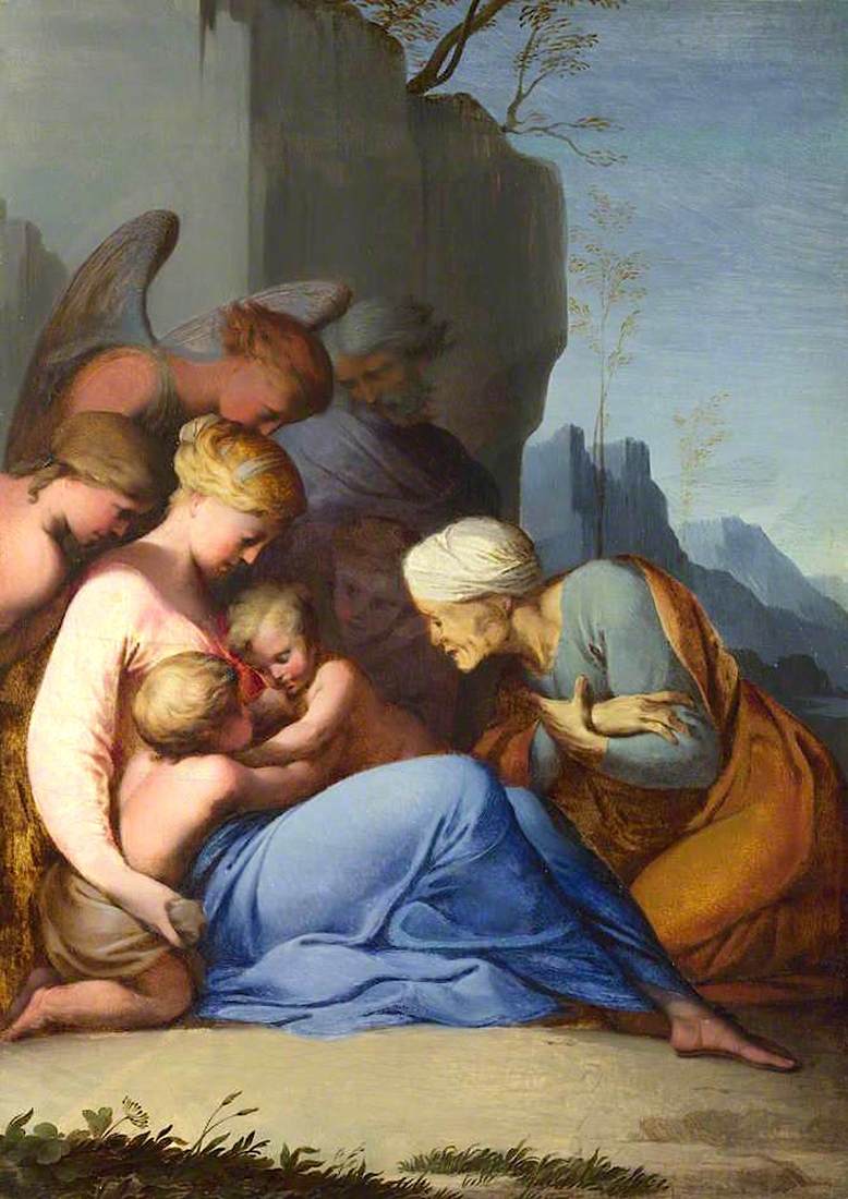 Holy Family with the Infant St John the Baptist, St Elizabeth and Three Figures by BAUGIN, Lubin