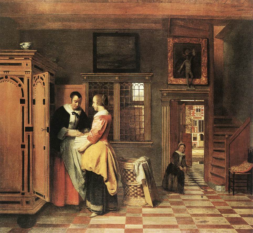 At the Linen Closet by HOOCH, Pieter de