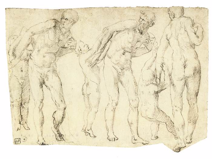 Three Studies of Aeneas with a Boy by DANIELE da Volterra