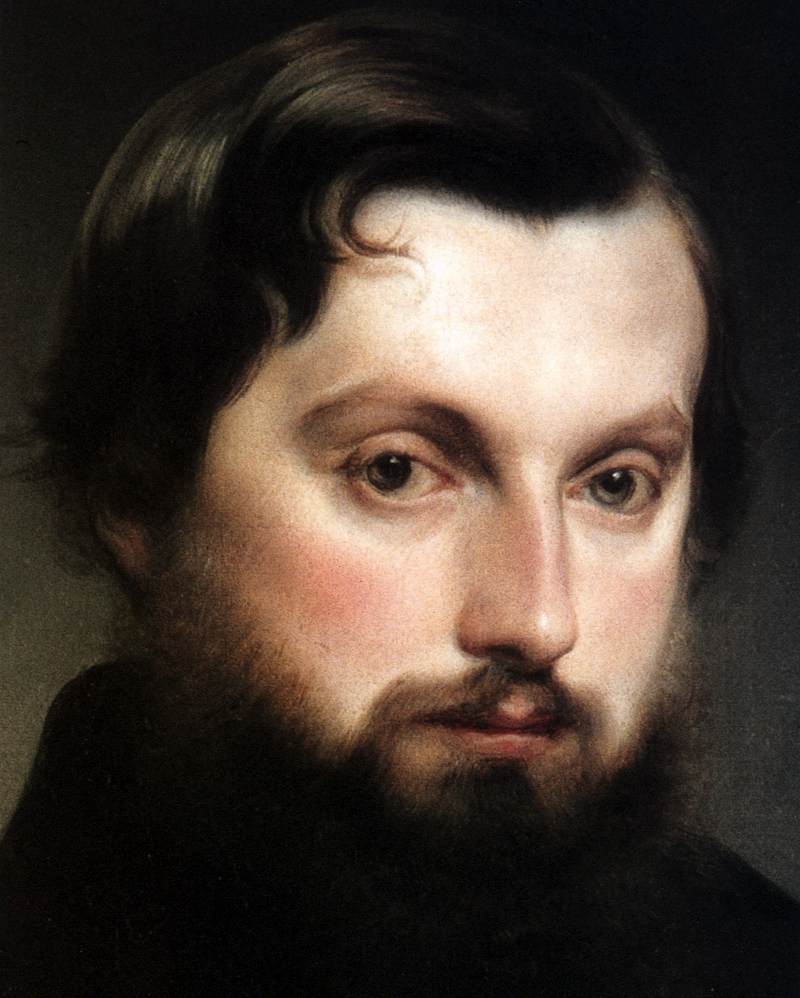 Portrait of Gian Giacomo Poldi Pezzoli (detail) by HAYEZ, Francesco