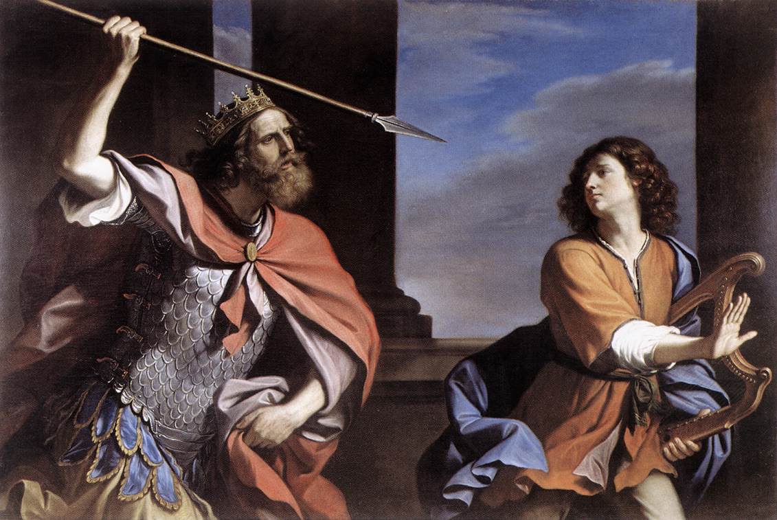 Saul Attacking David by GUERCINO