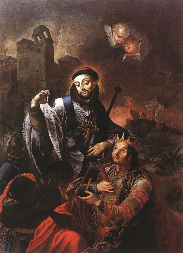 St. Francis of Solano Baptizing Indians by KRACKER, Johann Lucas