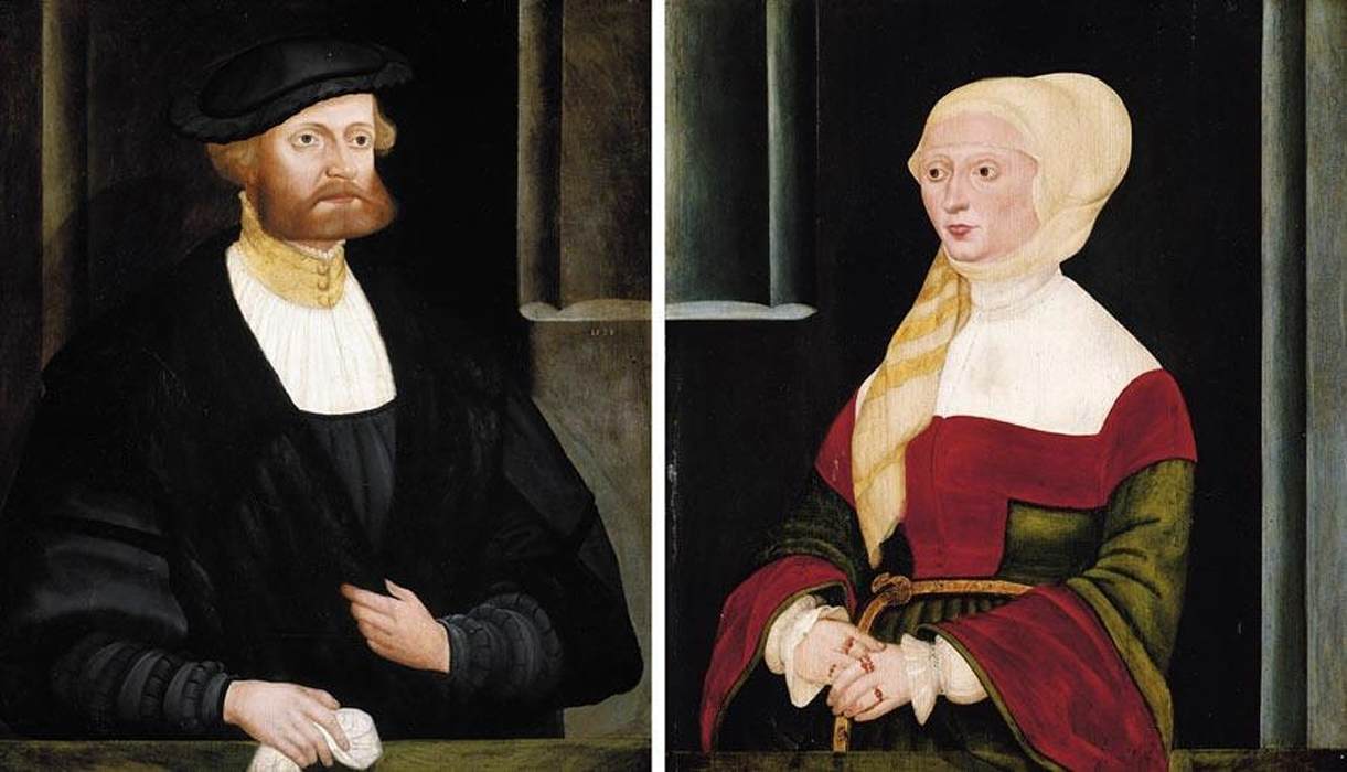 Portraits of a Gentleman and a Lady by