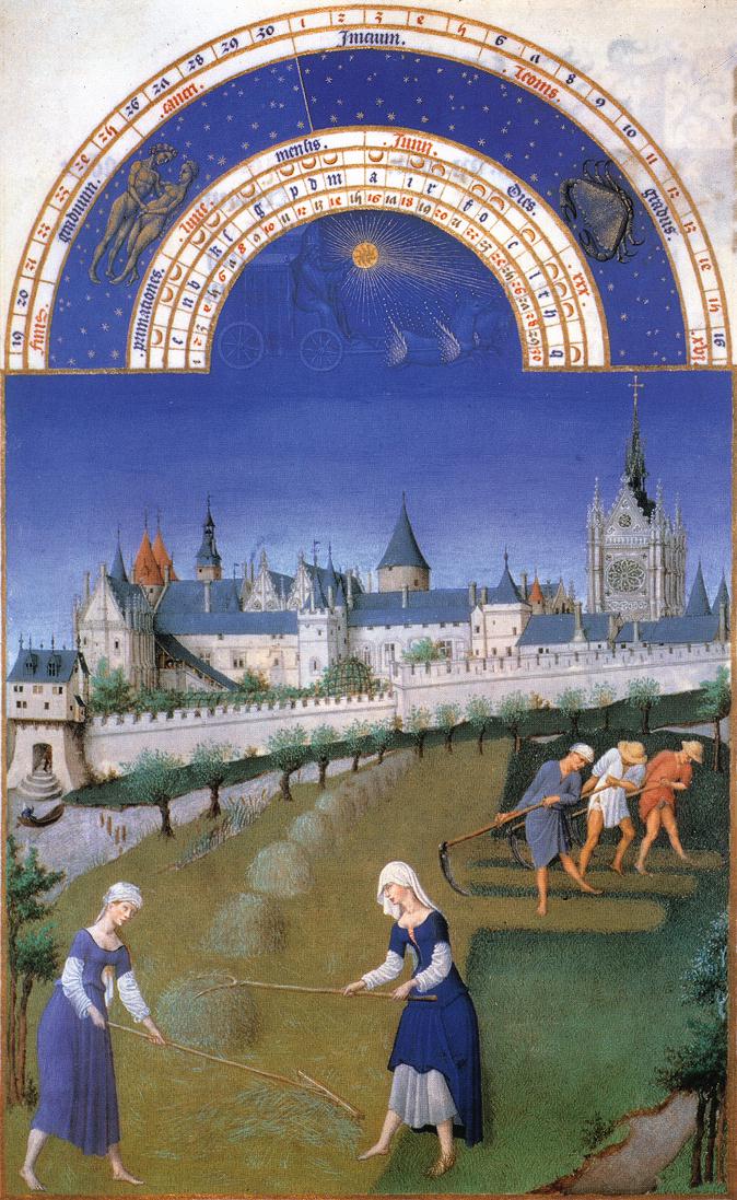 Les très riches heures du Duc de Berry: Juin (June) by