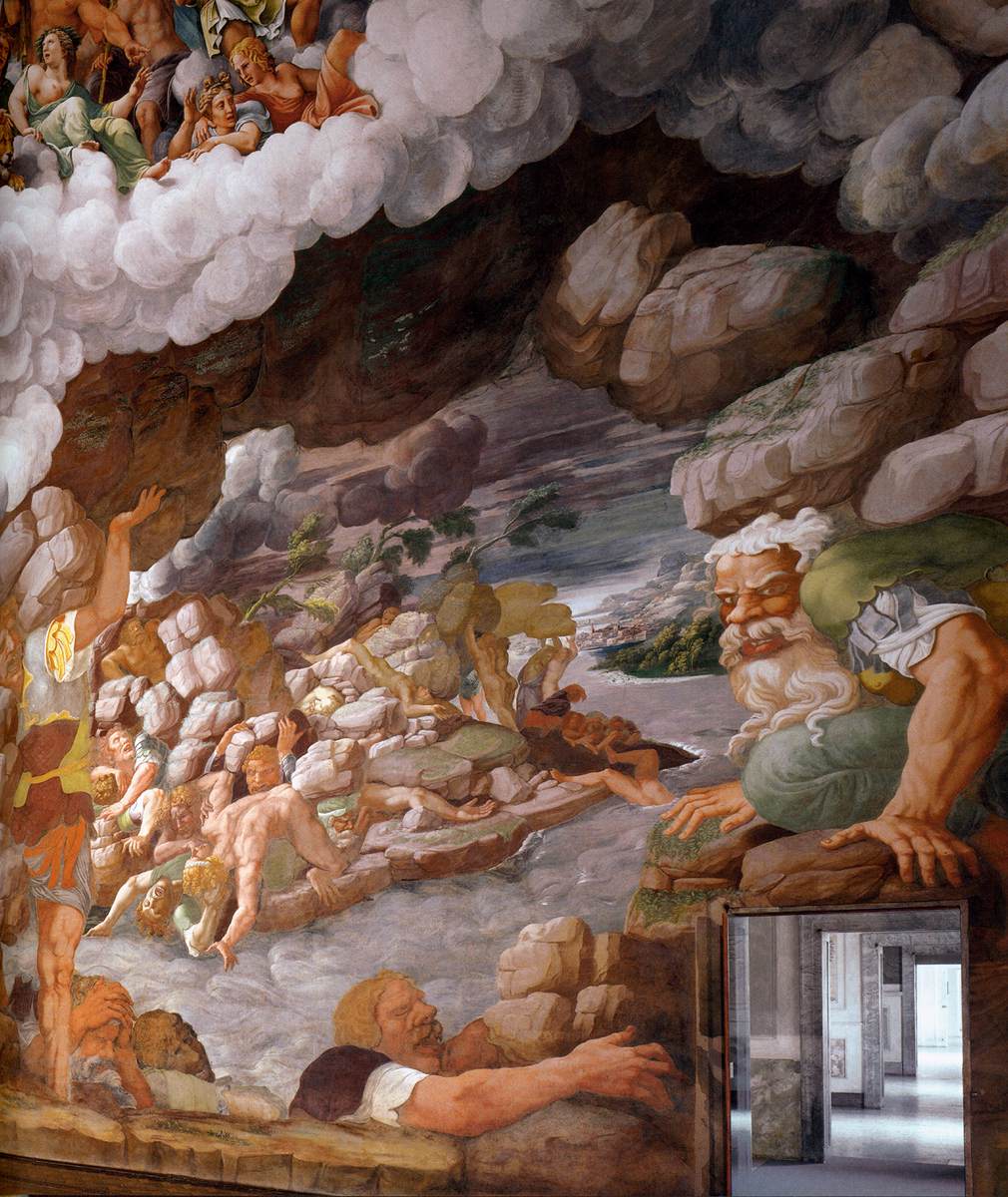 Fresco on the south wall (detail) by GIULIO ROMANO