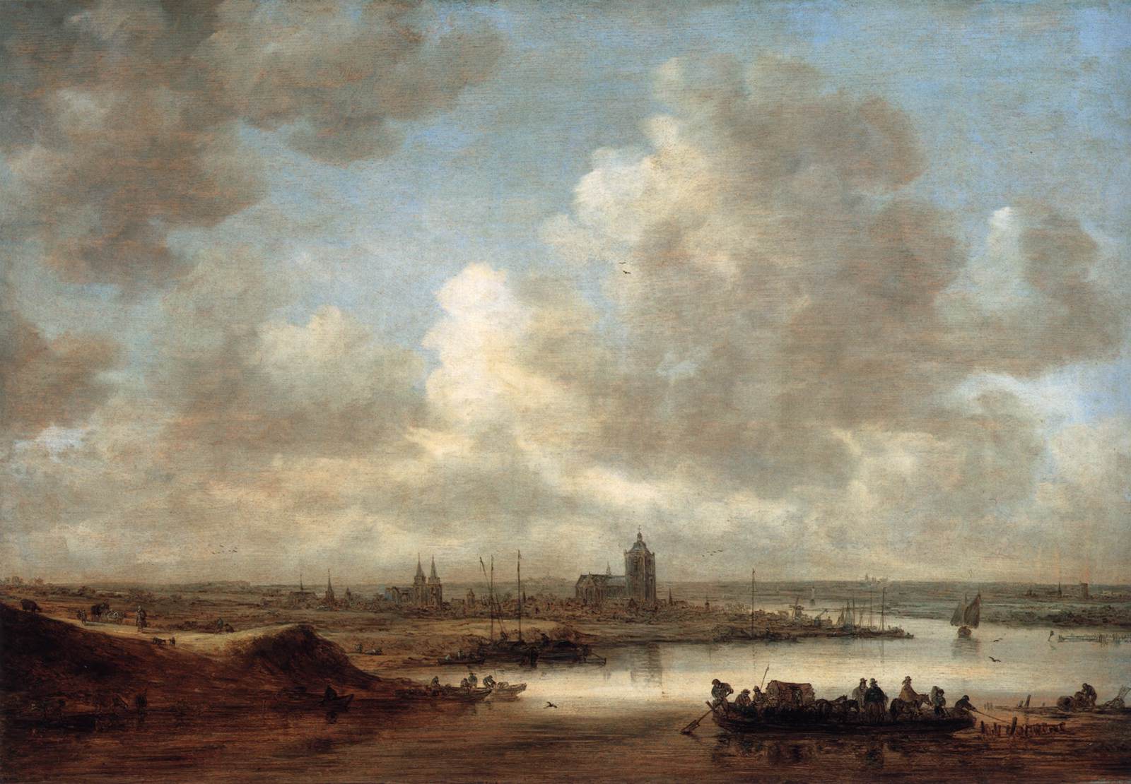 The Rhine at Arnhem by GOYEN, Jan van