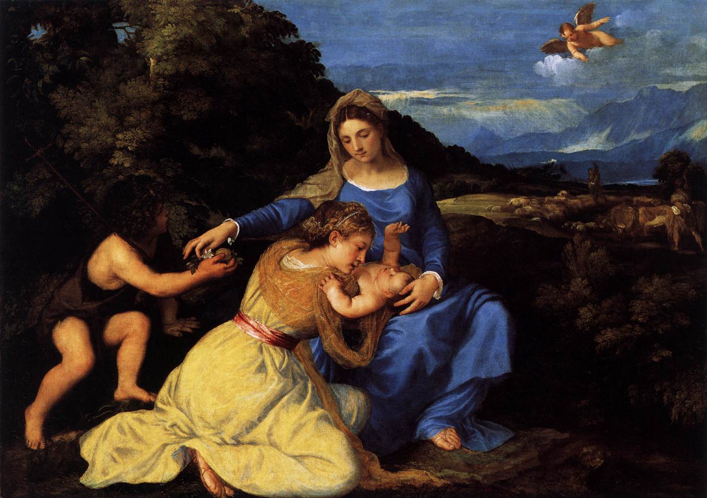 Madonna and Child with Saints by TIZIANO Vecellio