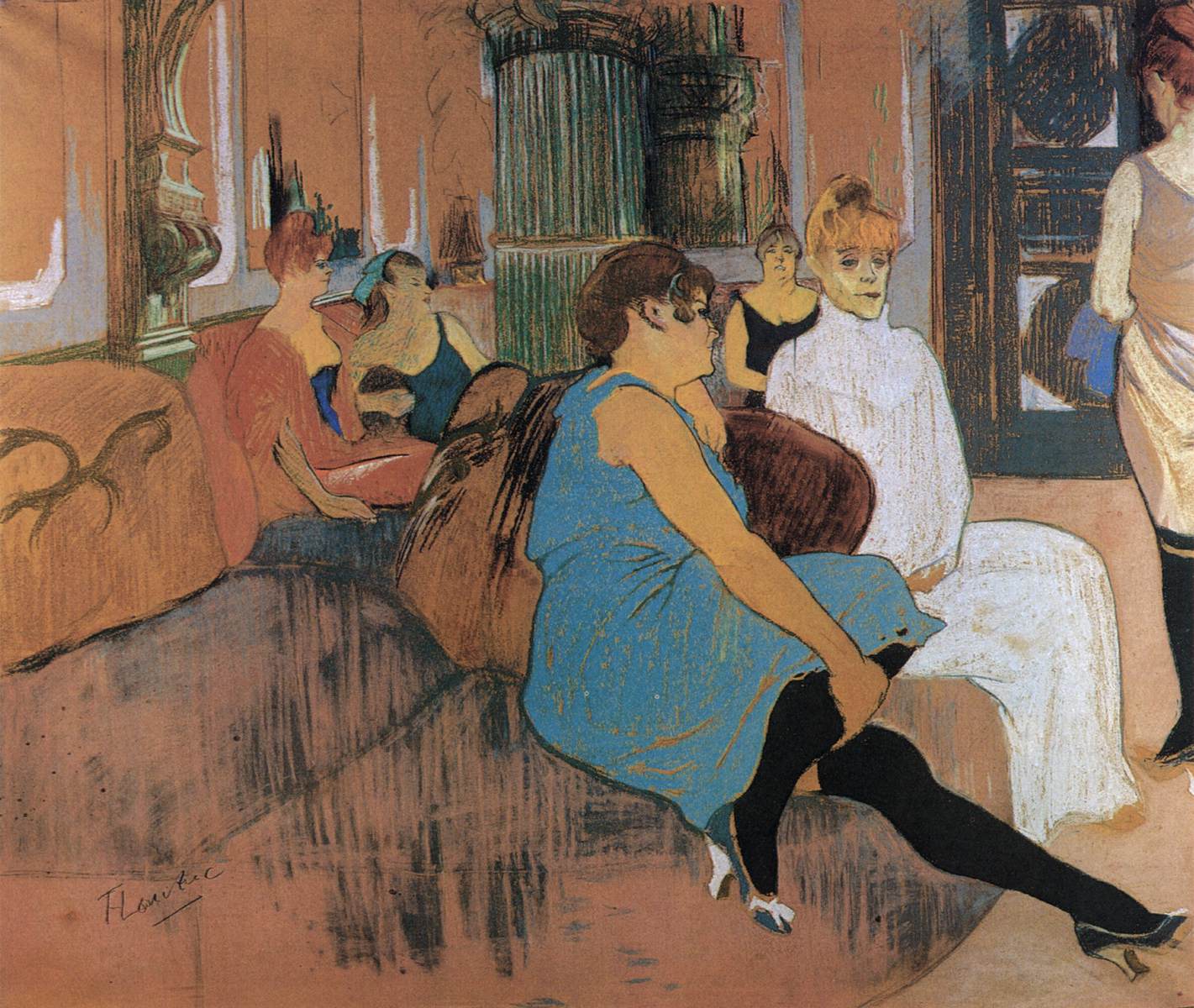 In the Salon of the Rue des Moulins by