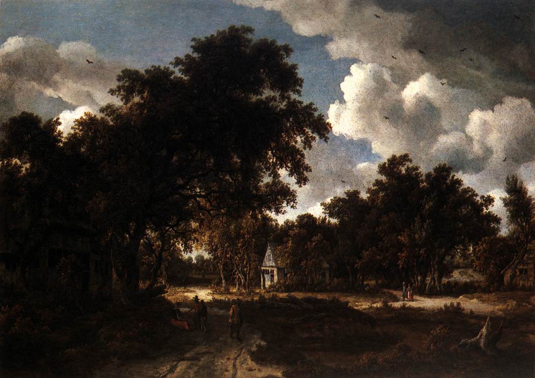 Wooded Landscape by HOBBEMA, Meyndert