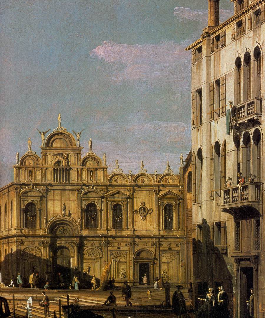 Rio dei Mendicanti with the Scuola di San Marco (detail) by BELLOTTO, Bernardo