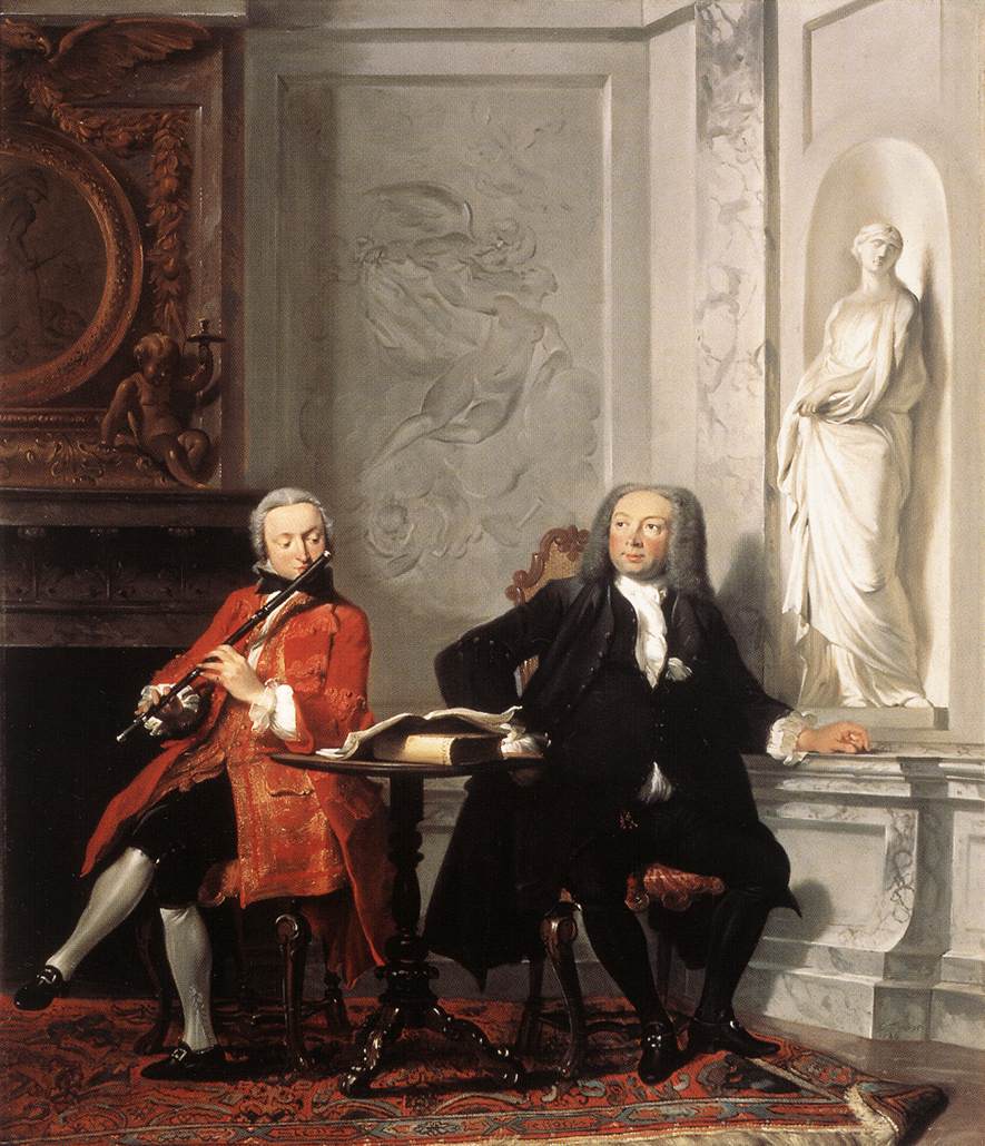 Jeronimus Tonneman and his Son by TROOST, Cornelis