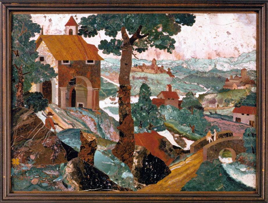 Landscape with a Chapel and a Bridge by