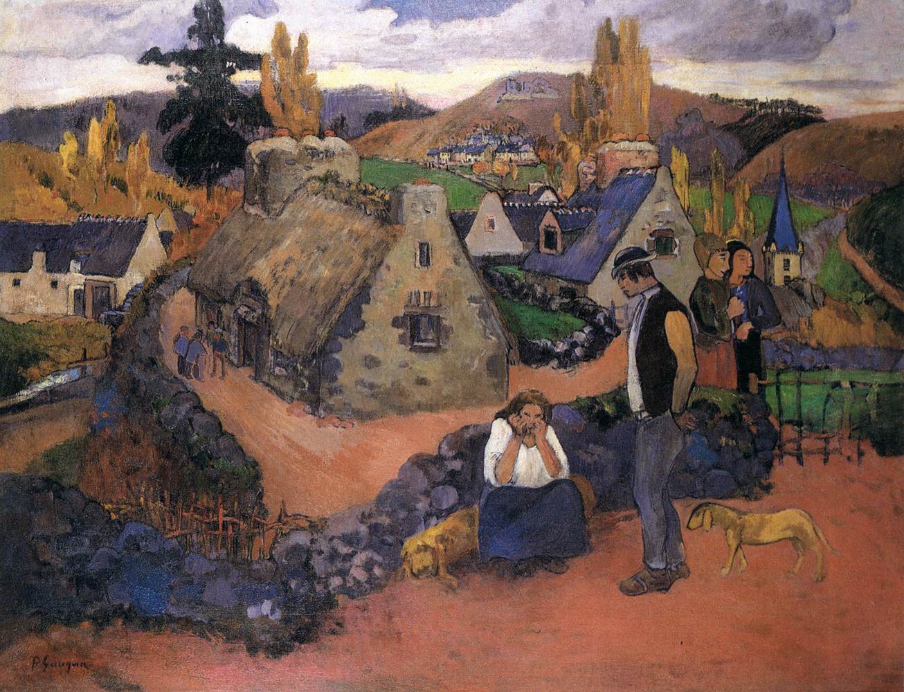 Pont-Aven, the Village by GAUGUIN, Paul