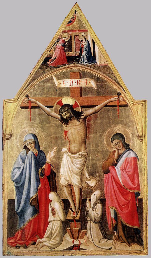 Crucifixion with Mary and St John the Evangelist by ANTONIO DA FIRENZE