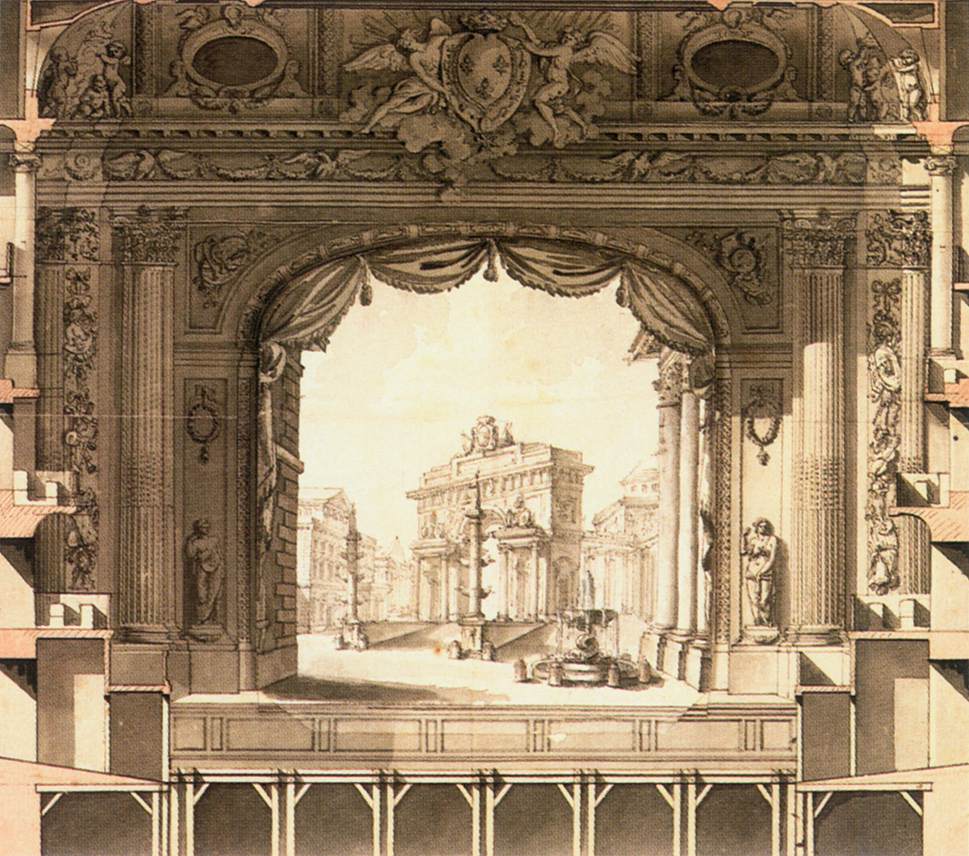 Elevation Drawing of the Stage, Versailles Opera House by