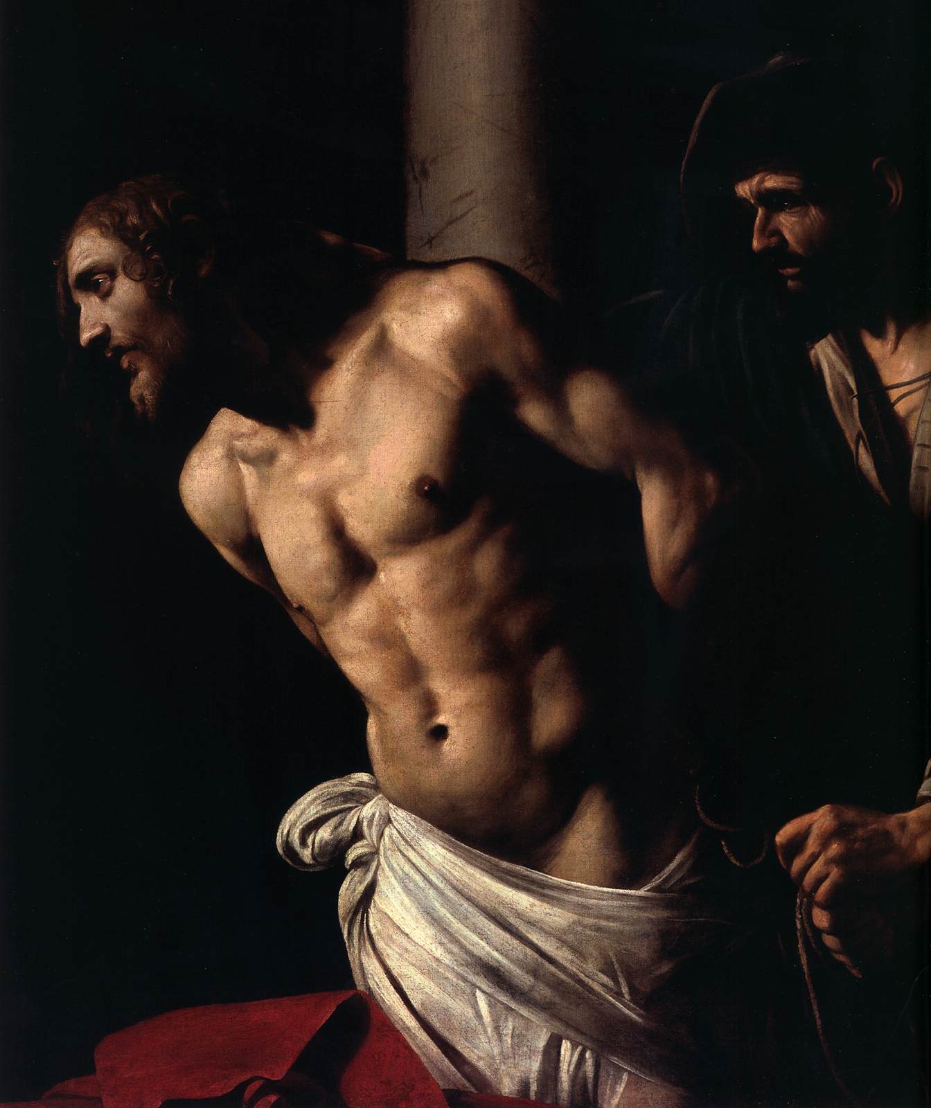 Christ at the Column (detail) by CARAVAGGIO