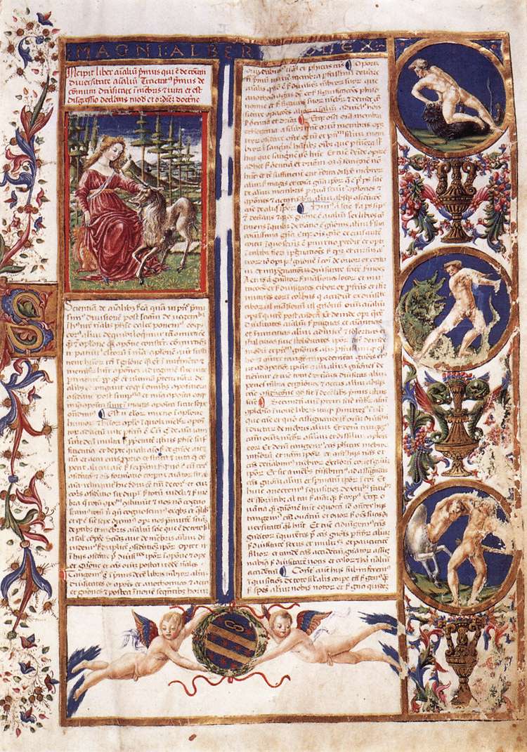 First page of the Codex De Animalibus by FRANCESCO DI GIORGIO MARTINI