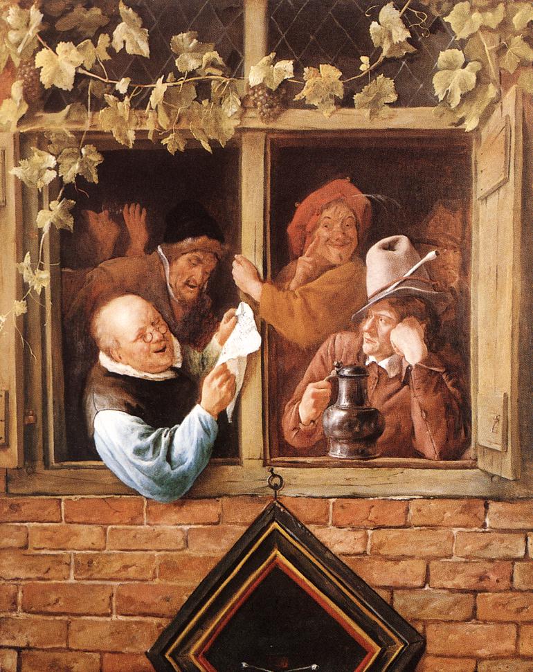 Rhetoricians at a Window by STEEN, Jan