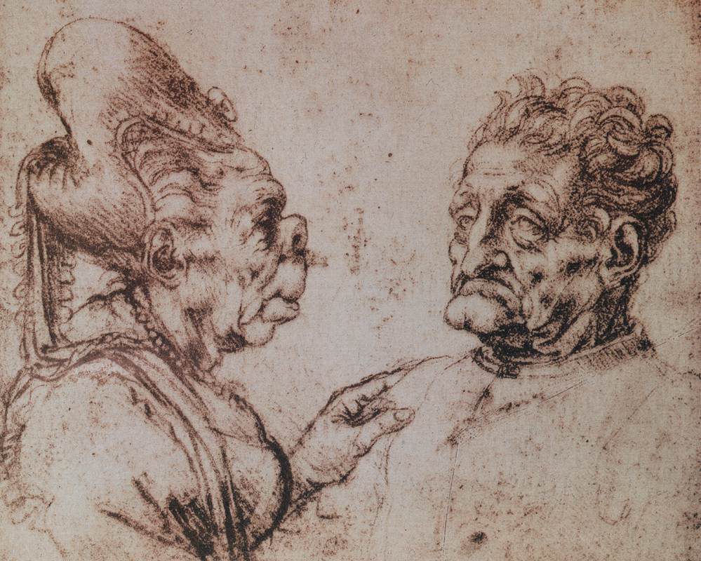 Caricature by LEONARDO da Vinci