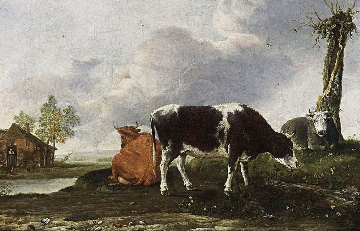 Landscape with Cows by BORSSOM, Anthonie van